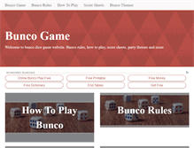 Tablet Screenshot of free-bunco.com